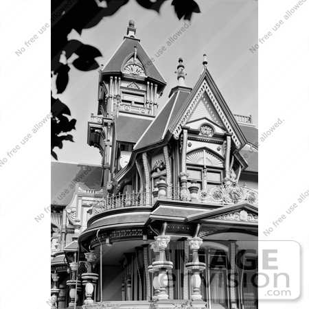 #20878 Stock Photography of the Porch and Exterior of the Queen Anne Victorian Architecture William Carson Mansion House by JVPD