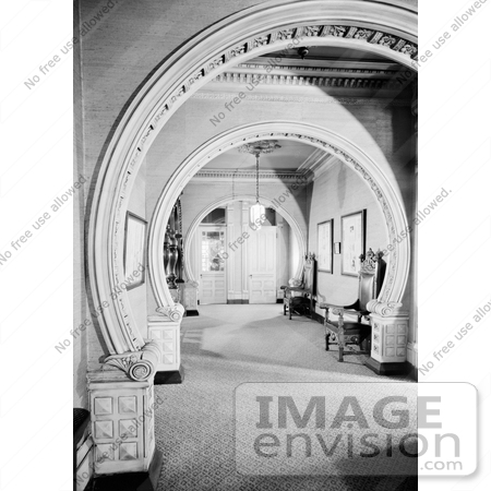 #20880 Stock Photography of the Second Floor Hallway in the Queen Anne Victorian Architecture William Carson Mansion House, Eureka, California by JVPD