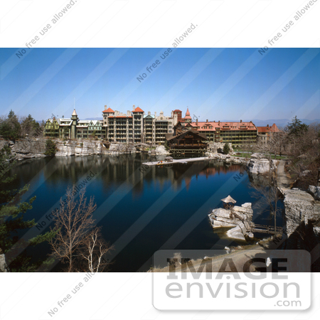 #20901 Stock Photography of the Mohonk Mountain House on Lake Mohonk, New Paltz, New York by JVPD