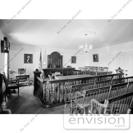 #20911 Stock Photography of an Interior View of the Court Room of the Whaley House, San Diego, California by JVPD