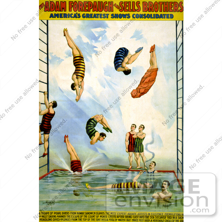 #21092 Stock Photography of the Adam Forepaugh and Sells Brothers, Pearle Divers by JVPD