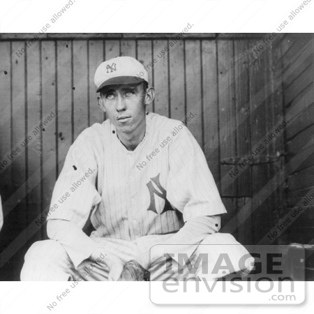 #21118 Stock Photography of Patrick William Maloney Sitting on a Dugout Bench, 1912 by JVPD