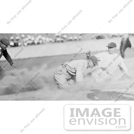 #21121 Stock Photography of Joe Harris Sliding and Stealing Third Base During a Baseball Game by JVPD