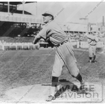 #21140 Stock Photography of Rube Kroh of the Chicago Cubs Throwing a Baseball in 1910 by JVPD