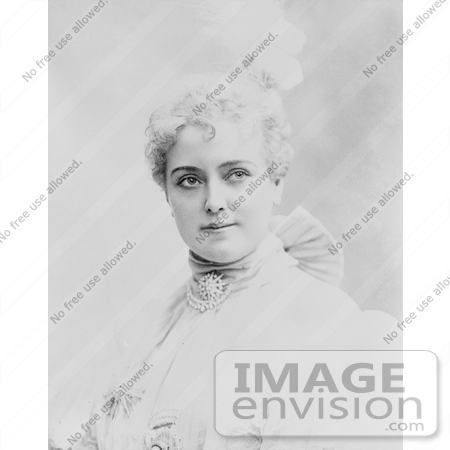 #21177 Stock Photography of Lillian Russell With Blond Hair, Wearing a High Necked Dress by JVPD
