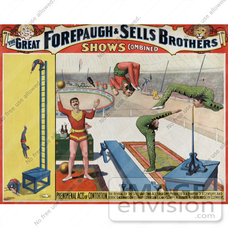 #21193 Stock Photography of Jugglers and Contortionists Performing For the Great Forepaugh and Sells Brothers by JVPD