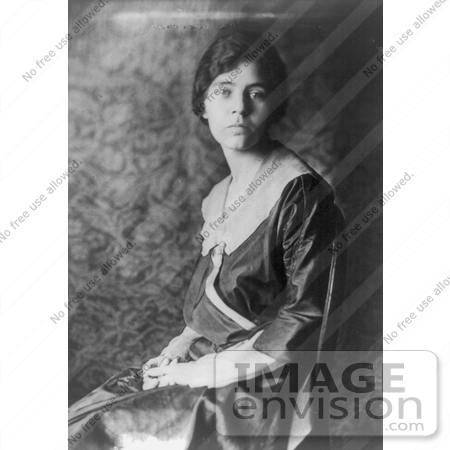 #21201 Stock Photography of Women’s Suffragist Alice Paul Sitting in a Chair With Her Hands in Her Lap by JVPD