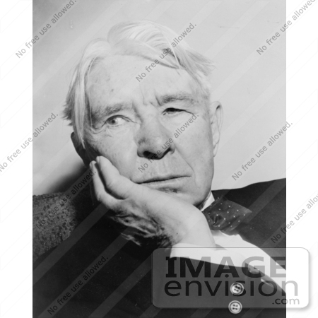 #21215 Stock Photography Carl Sandburg Resting His Face in His Hand by JVPD