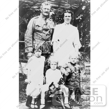 #21267 Stock Photography of John Joseph Pershing With His Family by JVPD