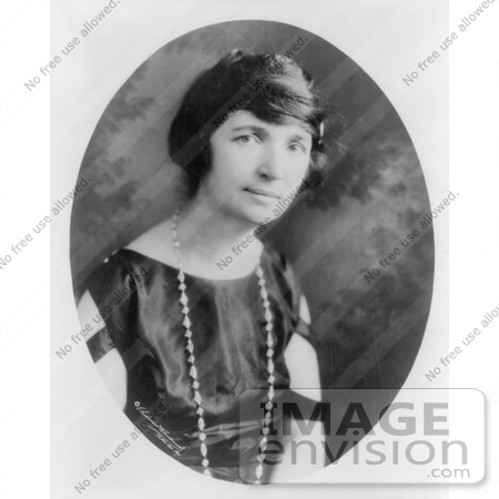 #21274 Stock Photography of Margaret Sanger, Founder of the American Birth Control League/Planned Parenthood, Wearing a Long Necklace by JVPD