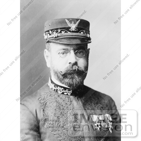 #21288 Stock Photography of John Philip Sousa in a Hat and Uniform, 1900 by JVPD