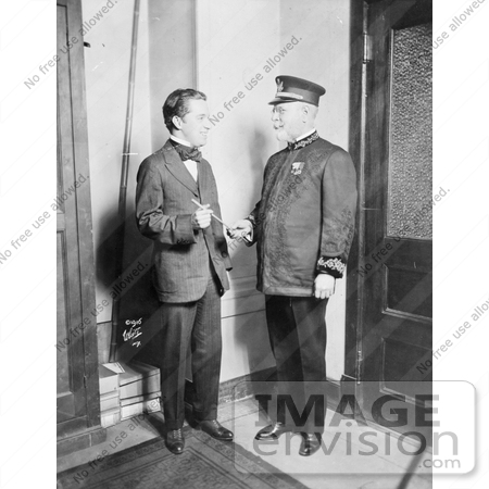 #21294 Stock Photography of Conductor John Philip Sousa With Actor Charlie Chaplin, 1916 by JVPD