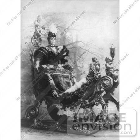 #21313 Stock Photography of Lillian Russell in "The Grand Duchess" Sitting in a Sleigh, 1894 by JVPD