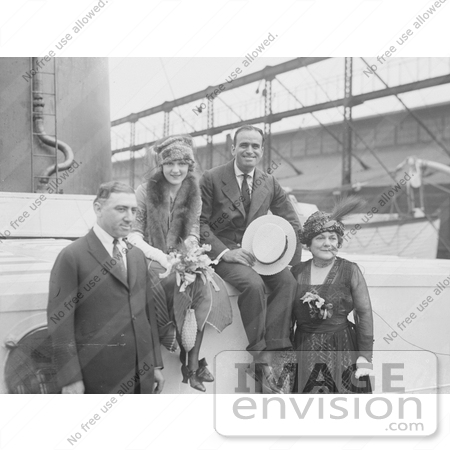#21334 Stock Photography of Gladys Louise Smith, Known as Mary Pickford, Hiram Abrams, Doug Fairbanks, and Mrs. Pickford by JVPD