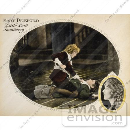 #21337 Stock Photography of Gladys Louise Smith, Known as Mary Pickford, Sitting on Top of and Preparing to Punch Francis Marion in Little Lord Fauntleroy by JVPD