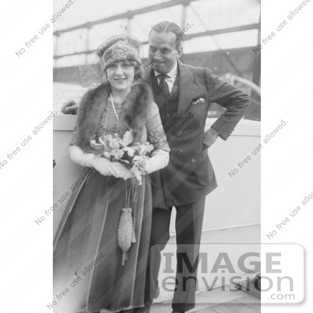 #21343 Stock Photography of Gladys Louise Smith, Known as Mary Pickford, Standing by Douglas Fairbanks by JVPD
