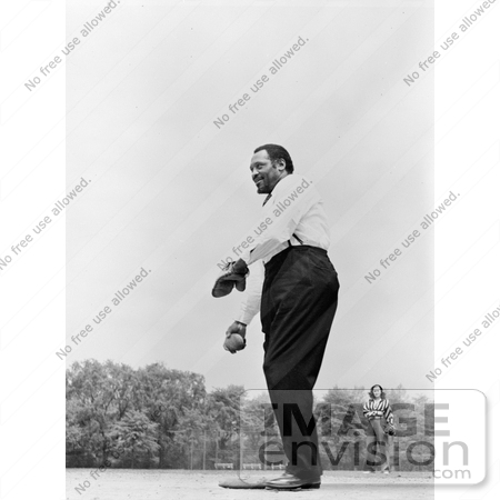 #21351 Stock Photography of Paul Robeson Playing Baseball by JVPD