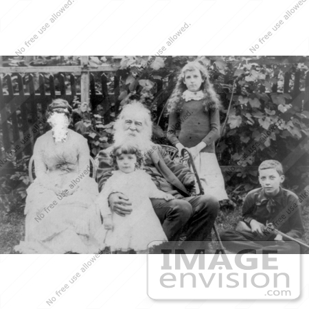 #21368 Historical Stock Photography of Walt Whitman With the Family of Francis Williams by JVPD