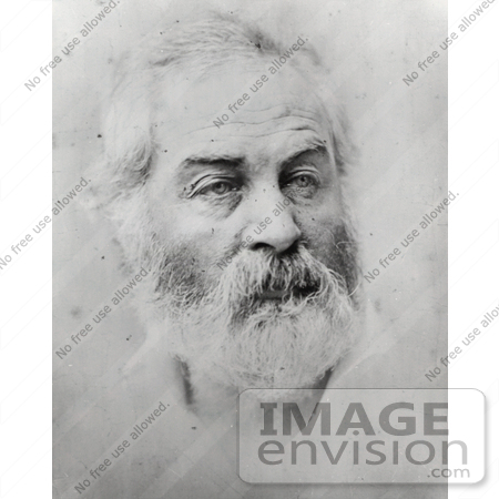 #21372 Historical Stock Photography of Walt Whitman in 1863 by JVPD