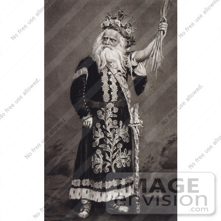 #21378 Historical Stock Photography of Edwin Forrest as King Lear in the Play by William Shakespeare by JVPD