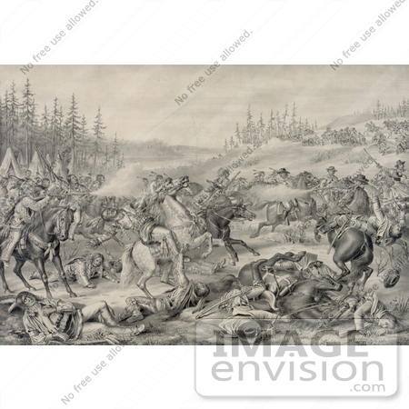 #21387 Historical Stock Photography of the Capture and Death of Sitting Bull at Standing Rock Indian Reservation by JVPD