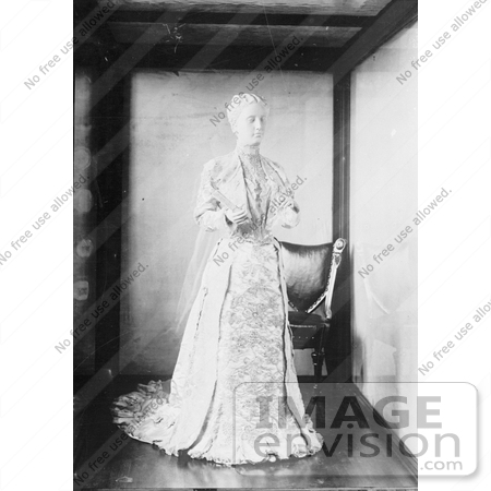 #21395 Stock Photography of the Inaugural Dress of Ida Saxton McKinley, First Lady and Wife of William McKinley by JVPD