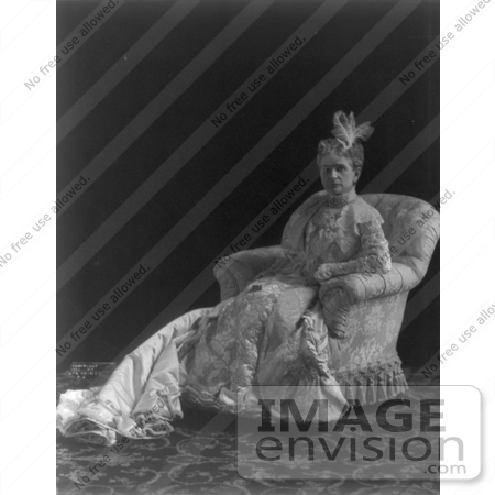 #21397 Stock Photography of Ida Saxton McKinley, First Lady and Wife of William McKinley, in a Gorgeous Gown by JVPD