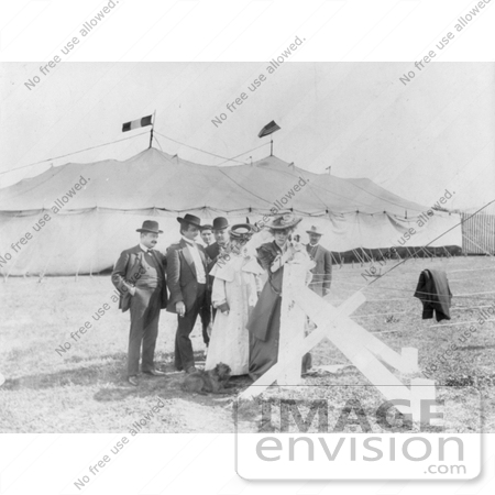#21420 Stock Photography of the Actress Sarah Bernhardt and Party Before Her First Appearance Under Canvas by JVPD