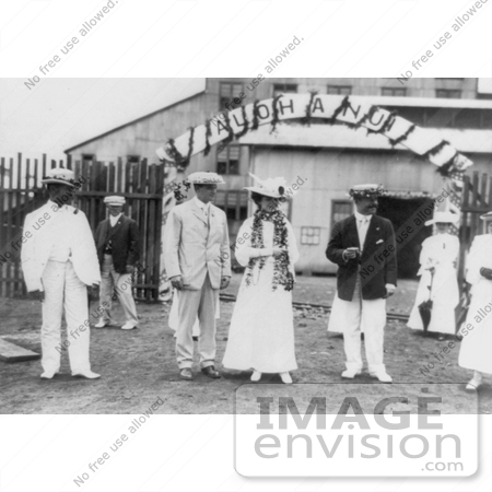 #21448 Stock Photography of Alice Roosevelt Longworth and William Howard Taft Party Memebers in Hawaii by JVPD