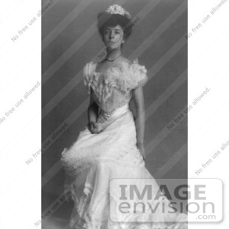 #21452 Stock Photography of Alice Roosevelt Longworth Seated in a Gorgeous Ball Gown in 1902 by JVPD