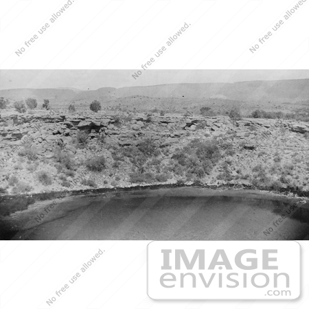 #21564 Stock Photography of the Montezuma Well Near Rimrock, Arizona, 1887 by JVPD