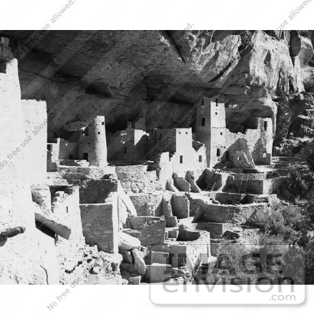 #21570 Architecture Stock Photography of Cliff Palace in Mesa Verde National Park, Colorado by JVPD