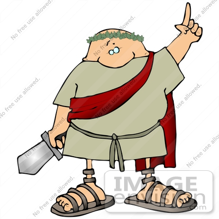 #21584 Roman Soldier With a Sword Clipart by DJArt