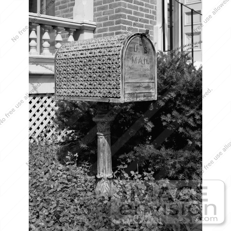 #21601 Stock Photography of an Elegantly Ornamented Mailbox at the Morris-Butler House by JVPD