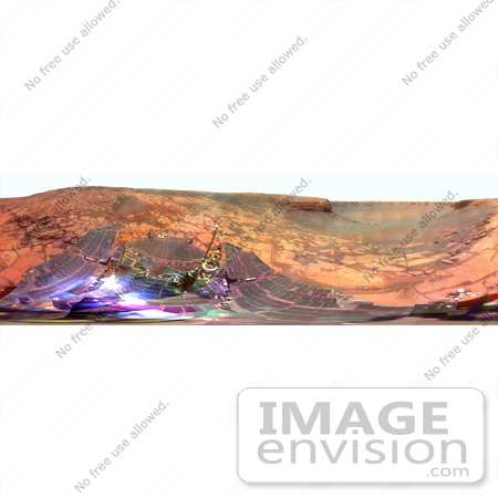 #21619 Stock Photography of a False Color of Cape Verde, Cabo Frio and Duck Bay in Victoria Crater on Mars by JVPD