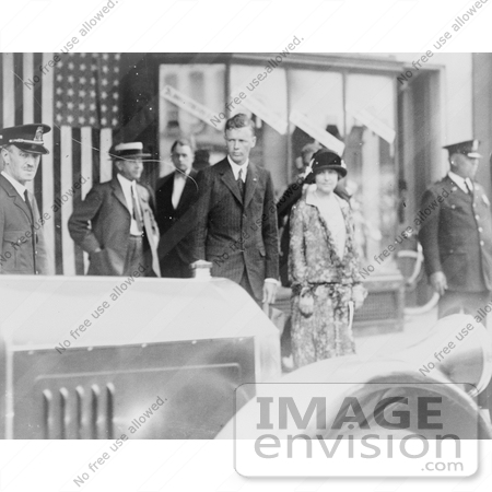 #21632 Stock Photography of Charles Lindbergh and Anne Morrow Leaving Church by JVPD