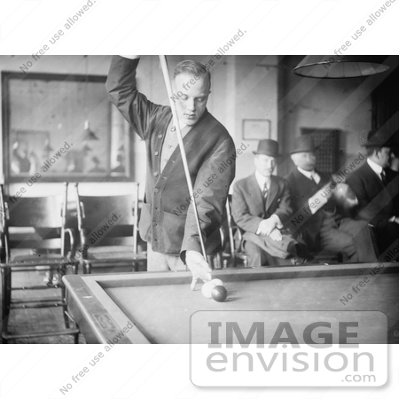 #21663 Stock Photography of C. Demarest Playing Pool by JVPD