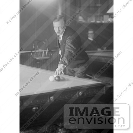 #21668 Stock Photography of C. Demarest Playing Pool by JVPD