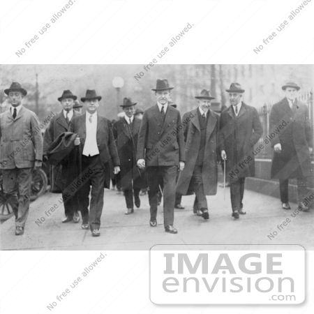 #2167 President Coolidge Walking With Members of the Fine Arts Commission by JVPD
