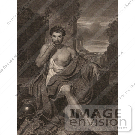 #21688 Stock Photography of Caius Marius Seated at the Ruins of Carthage, Tunisia by JVPD