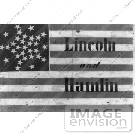 #2169 Lincoln and Hamlin Campaign Flag by JVPD