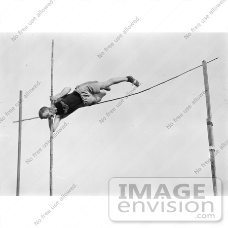 #21691 Stock Photography of a Man, Robinson, Pole Vaulting by JVPD