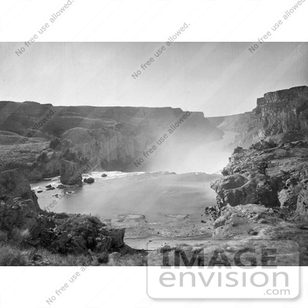 #21700 Stock Photography of the Top of the Shoshone Falls Waterfalls in Snake River Canyon, Idaho by JVPD