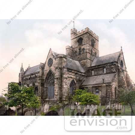 #21720 Historical Stock Photography of the Carlisle Cathedral Church of the Holy and Undivided Trinity by JVPD
