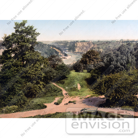 #21731 tHistorical Stock Photography of he River Avon as Seen From Clifton Downs, Bristol, England by JVPD
