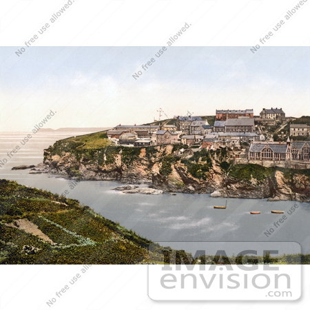 #21743 Historical Stock Photography of a North East View From Port Isaac, Cornwall, England, United Kingdom by JVPD