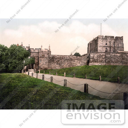 #21769 Historical Stock Photography of the Carlisle Castle in Carlisle, Cumbria, England, United Kingdom by JVPD