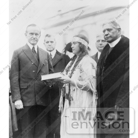 #2179 Miss Ruth Muskrat With President Coolidge by JVPD