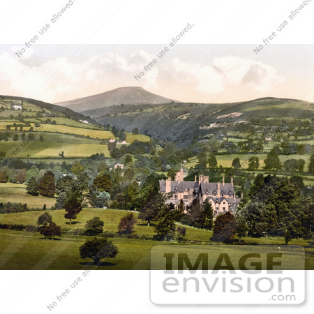 #21795 Historical Stock Photography of Neville Court, Abergavenny, Monmouthshire, Gwent, Wales, United Kingdom by JVPD