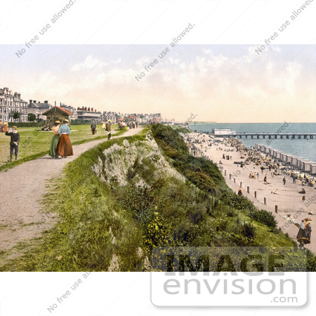 #21801 Historical Stock Photography of the West Cliff of Clacton-on-Sea on the Tendring Peninsula, Essex, England by JVPD